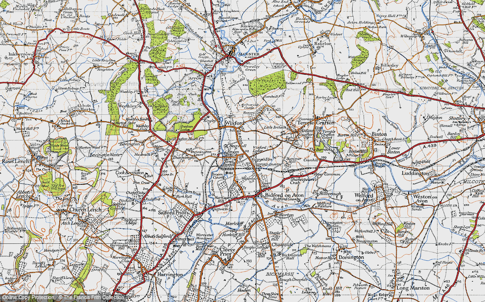 Old Map of Broom, 1946 in 1946