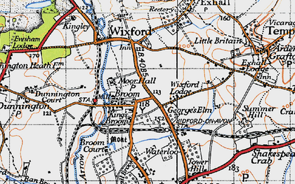 Old map of Broom in 1946