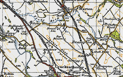 Old map of Broad Lea in 1947