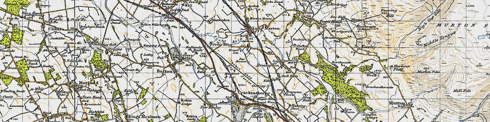 Old map of Broom in 1947