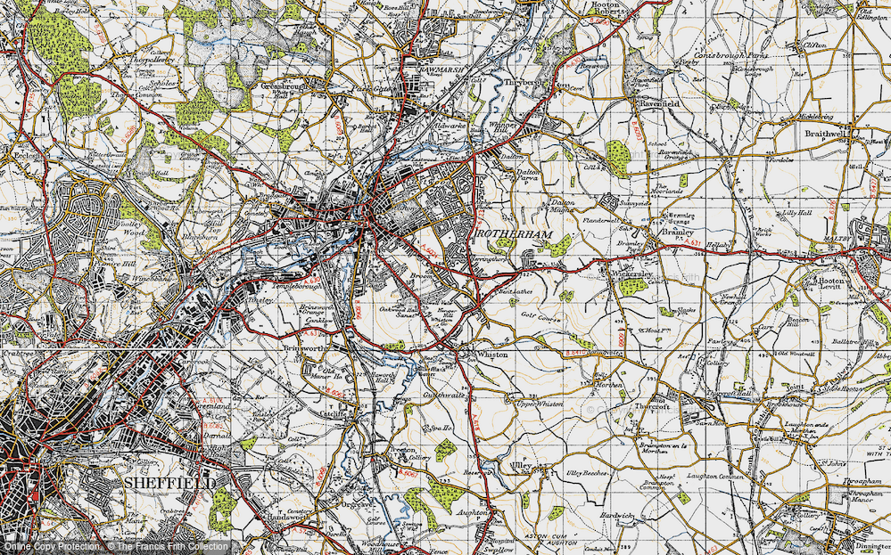 Old Map of Broom, 1947 in 1947