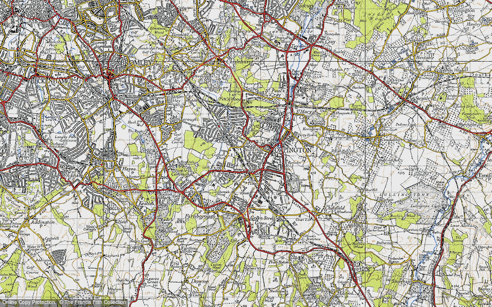 Old Map of Broom Hill, 1946 in 1946