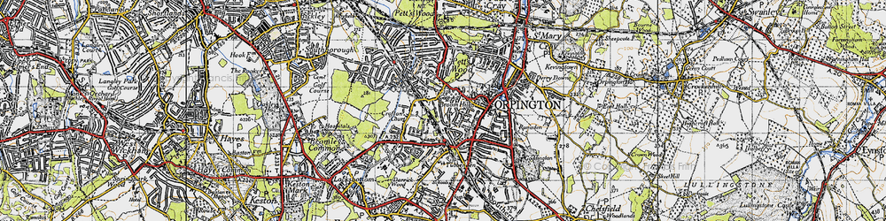 Old map of Broom Hill in 1946