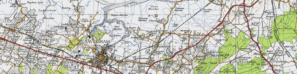 Old map of Broom Street in 1946