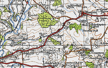 Old map of Broombank in 1947
