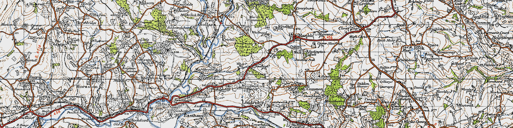 Old map of Broombank in 1947