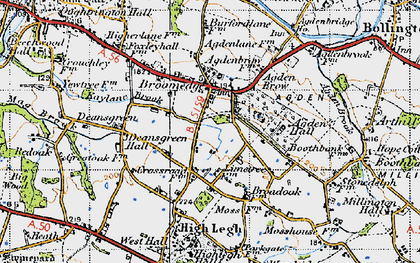 Old map of Agden Brow in 1947