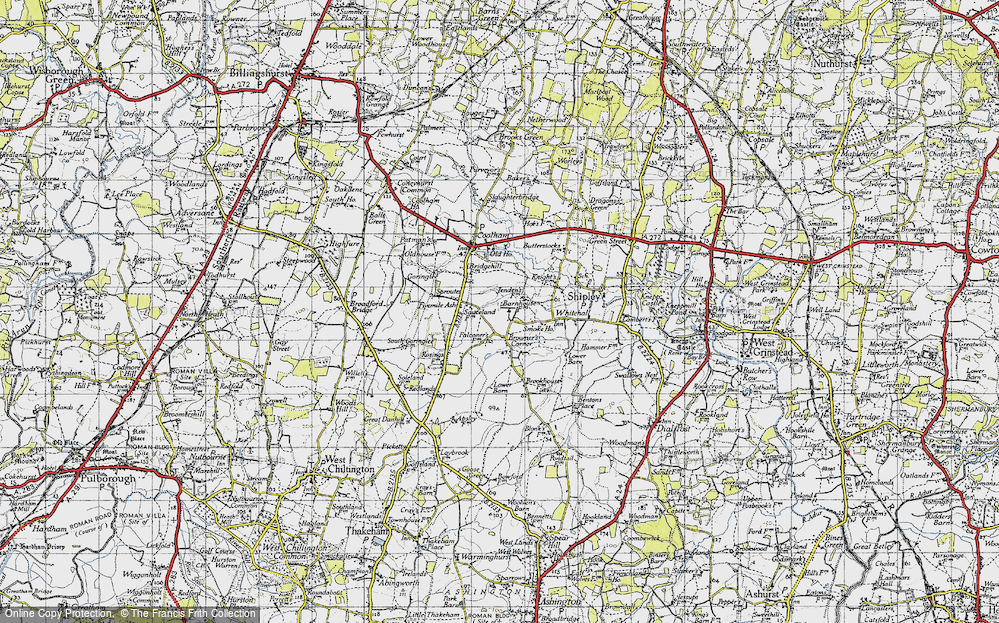 Old Map of Broomer's Corner, 1940 in 1940