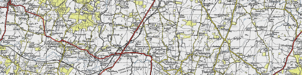 Old map of Broomershill in 1940