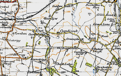 Old map of Broomfield in 1947