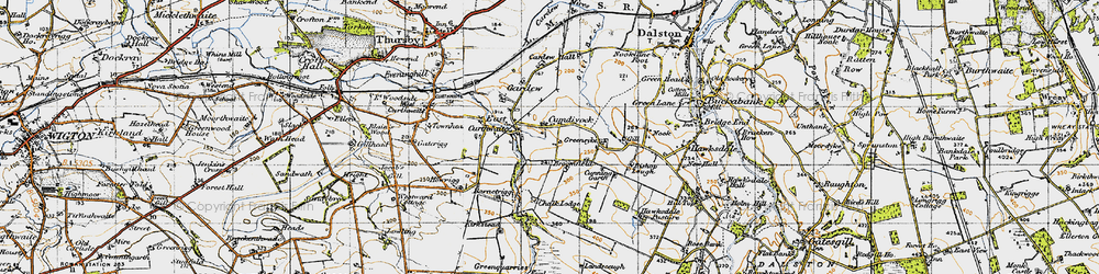 Old map of Broomfield in 1947