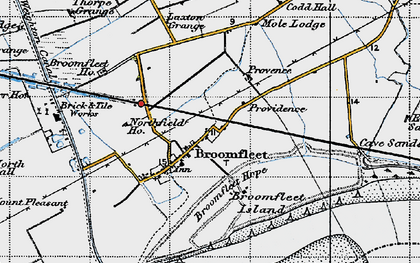 Old map of Broomfleet Island in 1947