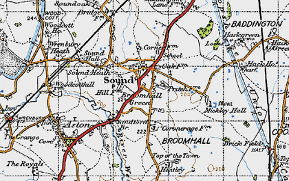 Old map of Broomhall Green in 1947