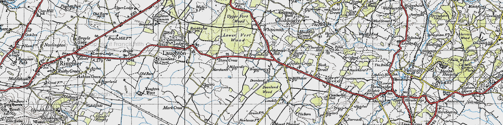Old map of Broomham in 1940
