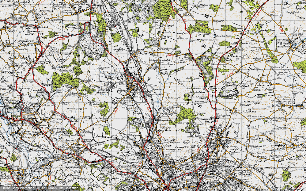 Old Map of Broomhill, 1946 in 1946