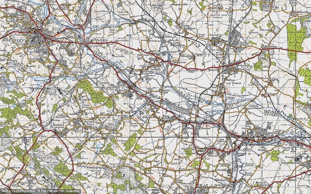 Old Map of Broomhill, 1947 in 1947