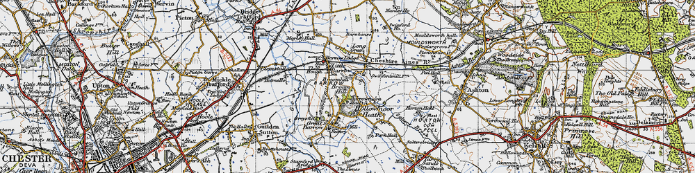 Old map of Broomhill in 1947