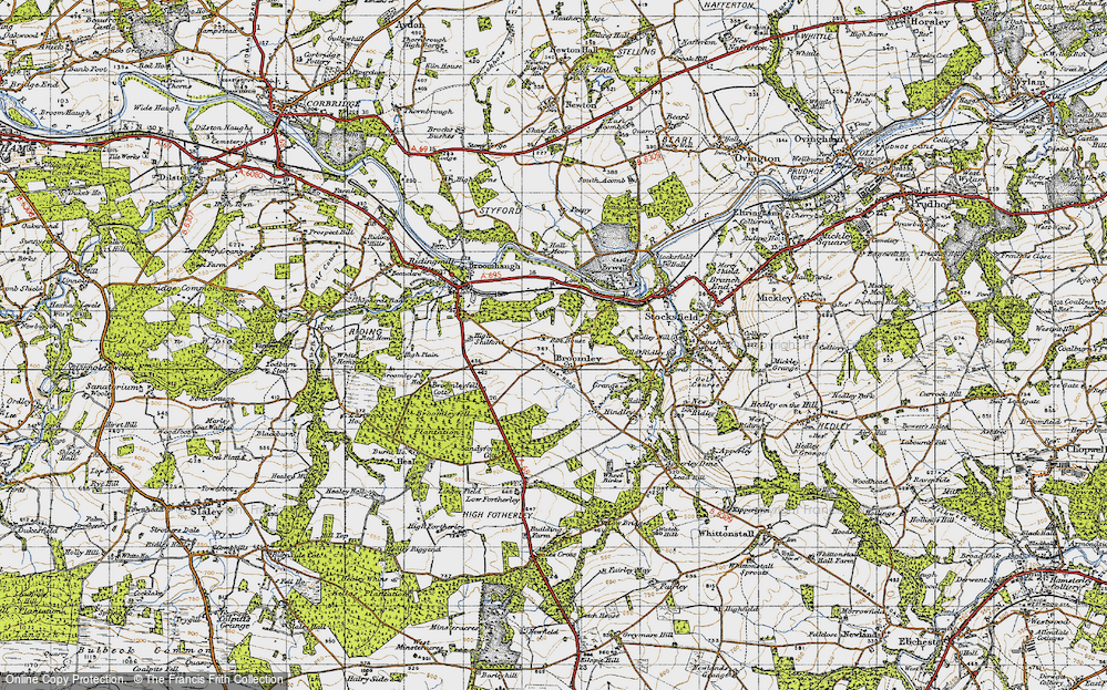 Old Map of Broomley, 1947 in 1947