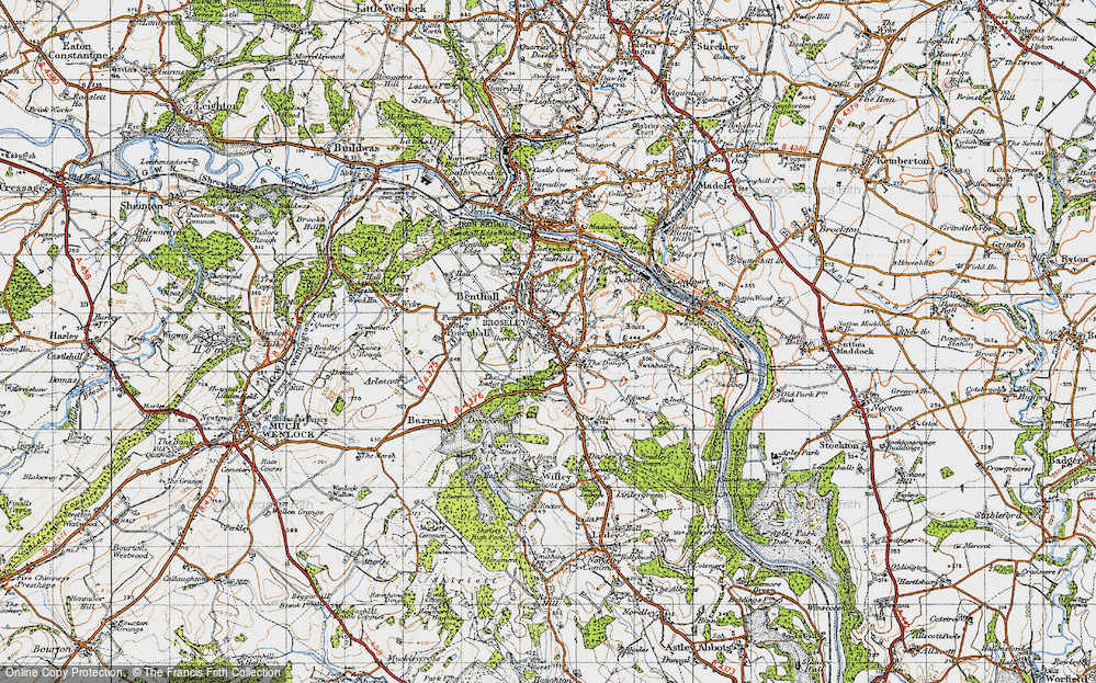 Old Map of Broseley, 1947 in 1947