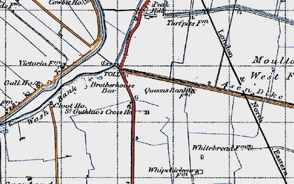 Old map of Brotherhouse Bar in 1946