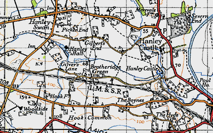 Old map of Brotheridge Green in 1947