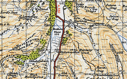 Old map of Kirkstone Pass in 1947