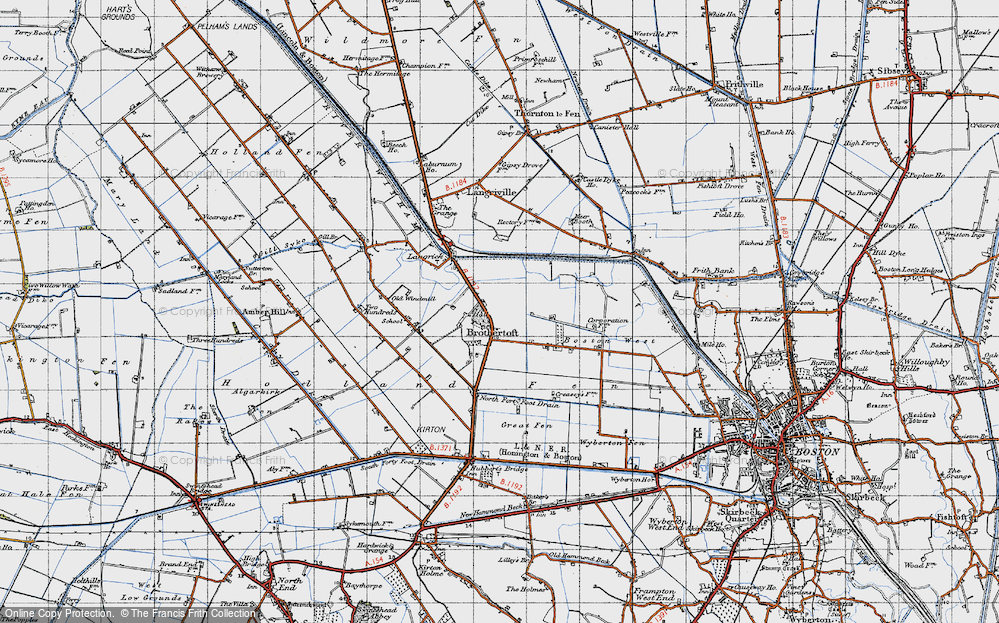 Old Map of Brothertoft, 1946 in 1946