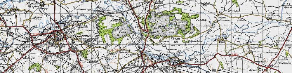 Old map of Brotherton in 1947