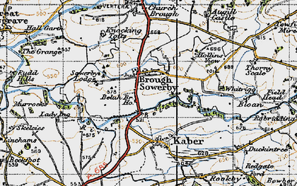 Old map of Brough Sowerby in 1947