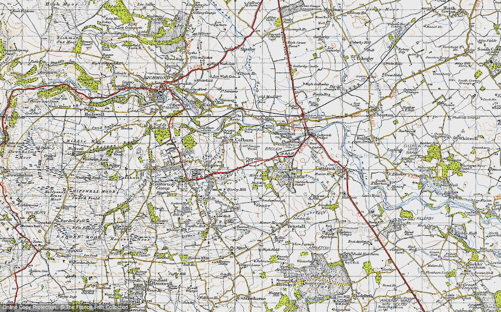 Old Map of Brough With St Giles, 1947 in 1947