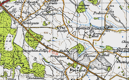 Old map of Broughton Folly in 1946