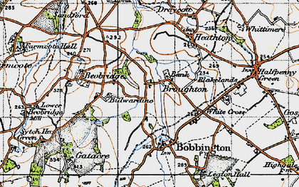 Old map of Broughton in 1946