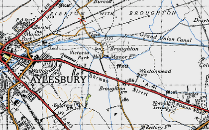 Old map of Broughton in 1946