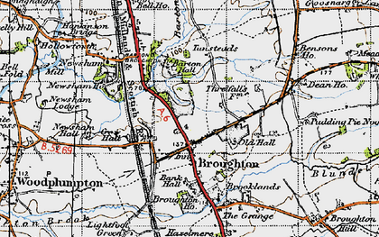 Old map of Benson's Ho in 1947