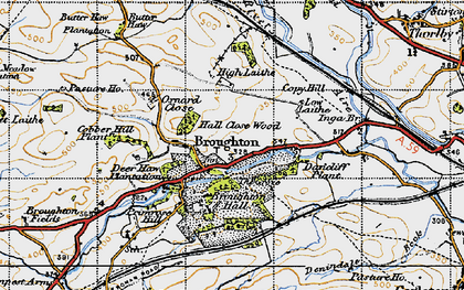 Old map of Yellison Ho in 1947