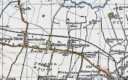 Old map of Broughton in 1947