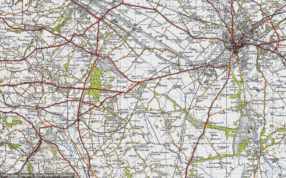 Old Map of Broughton, 1947 in 1947