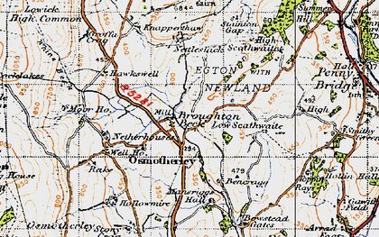 Old map of Broughton Beck in 1947