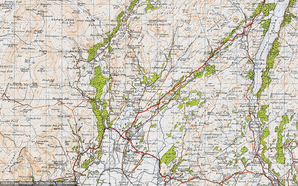 Old Map of Historic Map covering Lind End in 1947