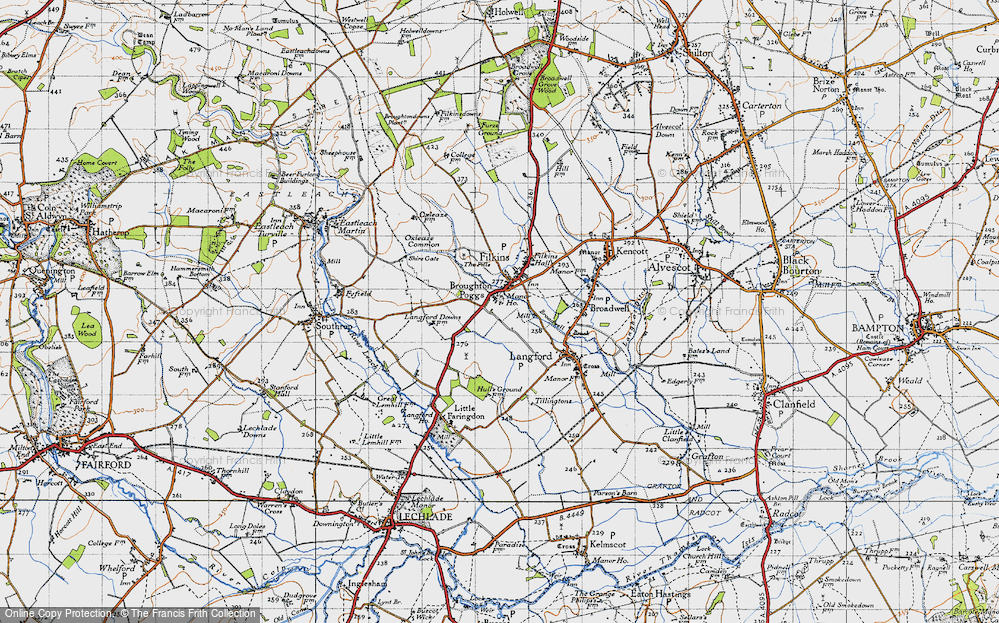 Old Map of Broughton Poggs, 1947 in 1947