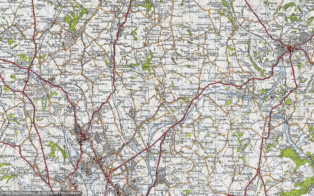 Old Map of Brown Edge, 1946 in 1946