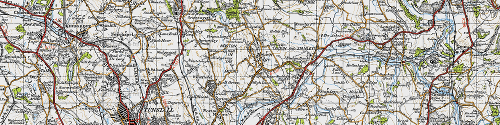 Old map of Brown Edge in 1946
