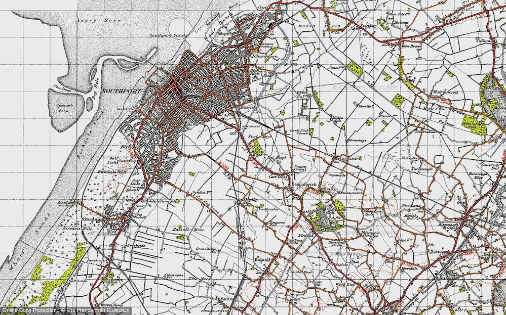 Old Map of Brown Edge, 1947 in 1947