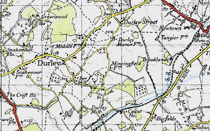 Old map of Brown Heath in 1945