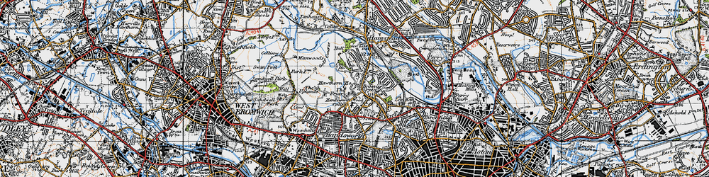 Old map of Brown's Green in 1946