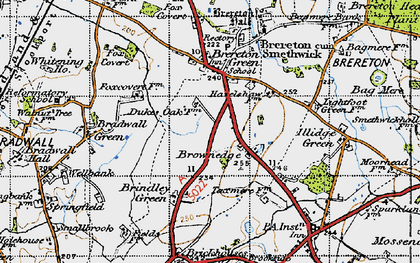 Old map of Brownedge in 1947
