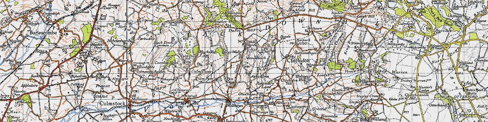 Old map of Brownheath in 1946