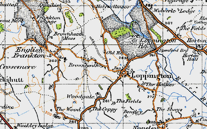 Old map of Brownheath in 1947