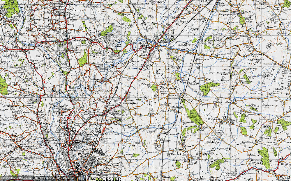 Old Map of Brownheath Common, 1947 in 1947