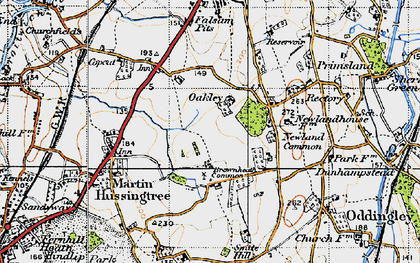 Old map of Brownheath Common in 1947